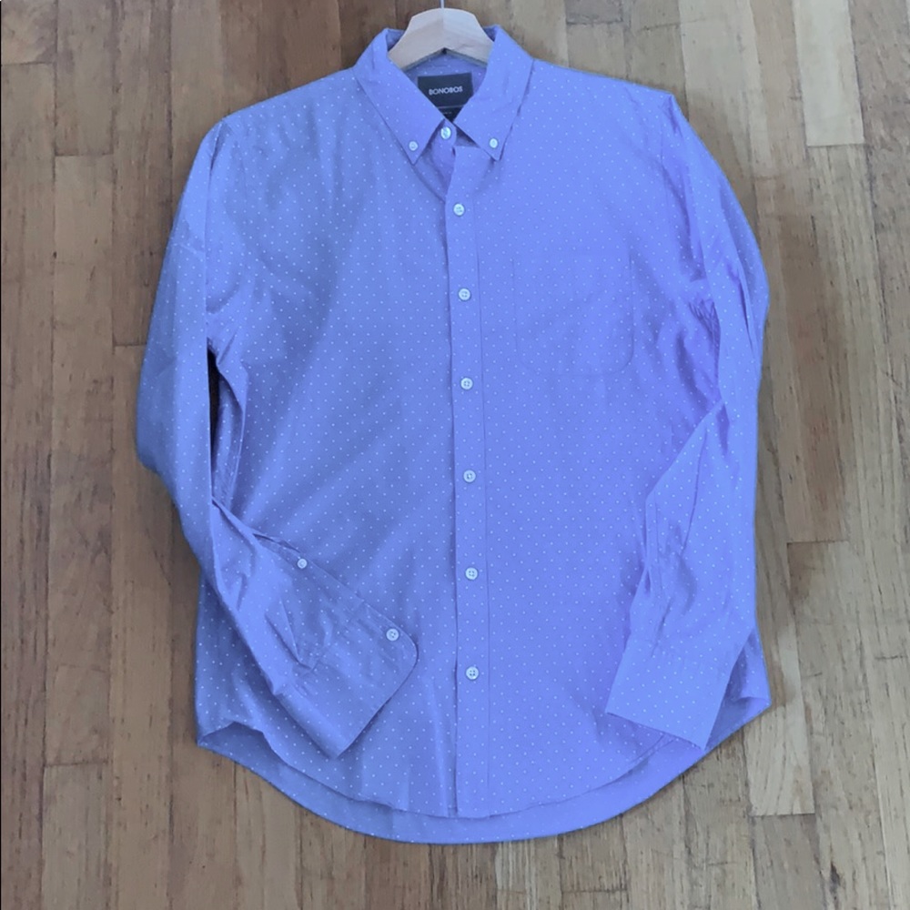 Men’s Bonobos Long Sleeve Polka Dot Button Shirt